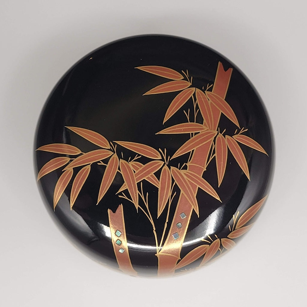 Japanse tea caddy Shuchiku maki-e 朱竹蒔絵 Yōhō