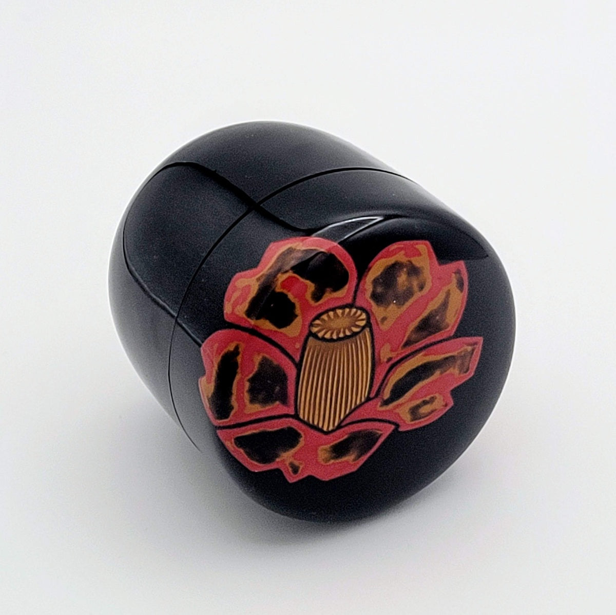 Camellia usucha natsume 椿紋薄茶器 Oshita Kosen