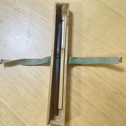 Wajima-nuri chashaku, lacquered bamboo tea scoop, Matami-sai, Shiotokuyashikki shop