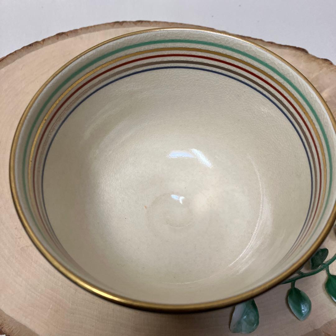 Kyōyaki Matcha Bowl “Ninsei Shikishi Waka” 仁清色紙和歌 Kato Shōka